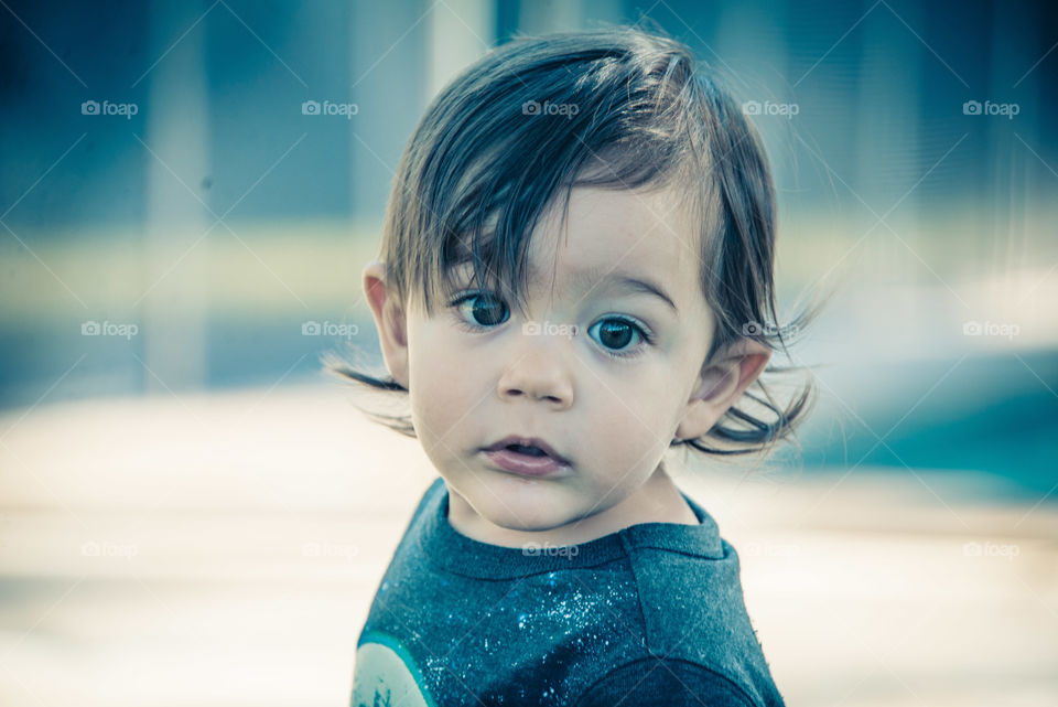 Portrait of a cute little girl