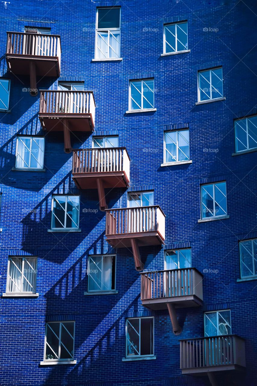 Building in blue