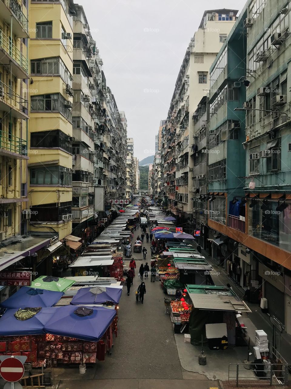 A view fayuen Kai market Hongkong 