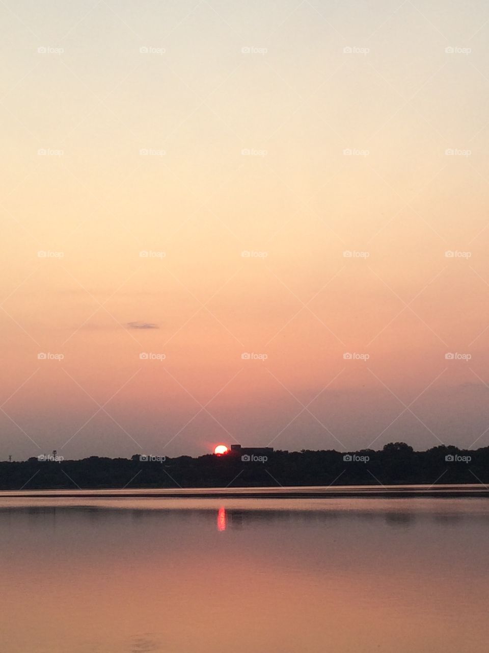 Lake sunrise. Beautiful sunrise on the lake