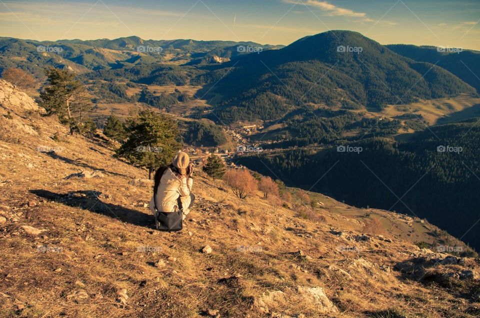 landscape sky girl nature by severina1