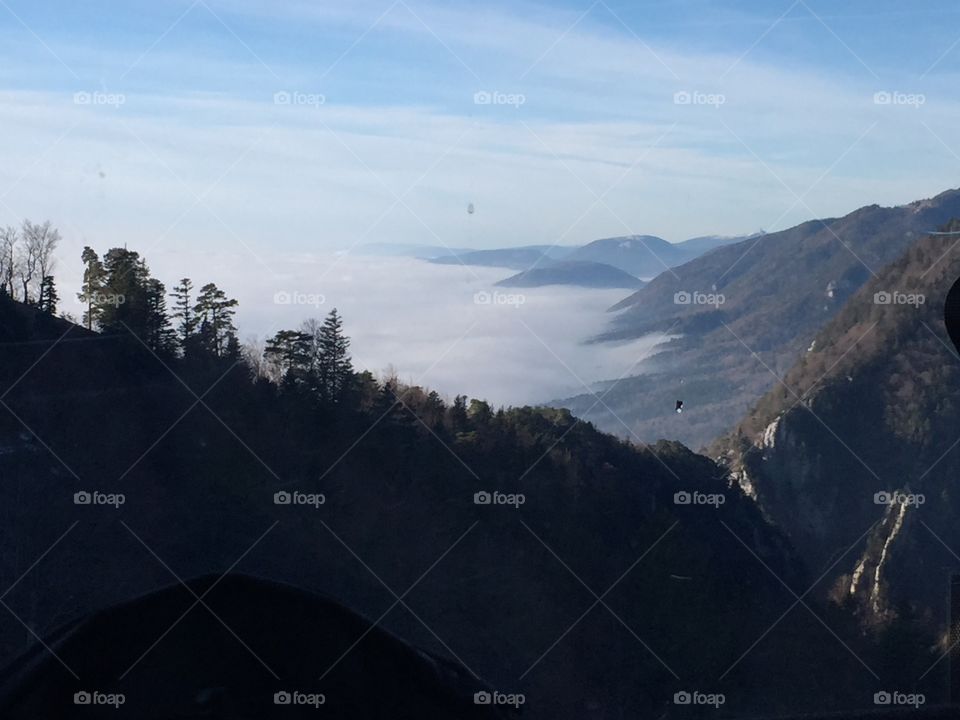 Mountain, Landscape, Sky, Fog, Travel