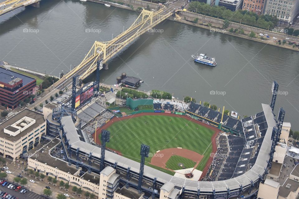 PNC Park, Pittsburgh Pirates’ baseball stadium located on the north shore of Pittsburgh PA