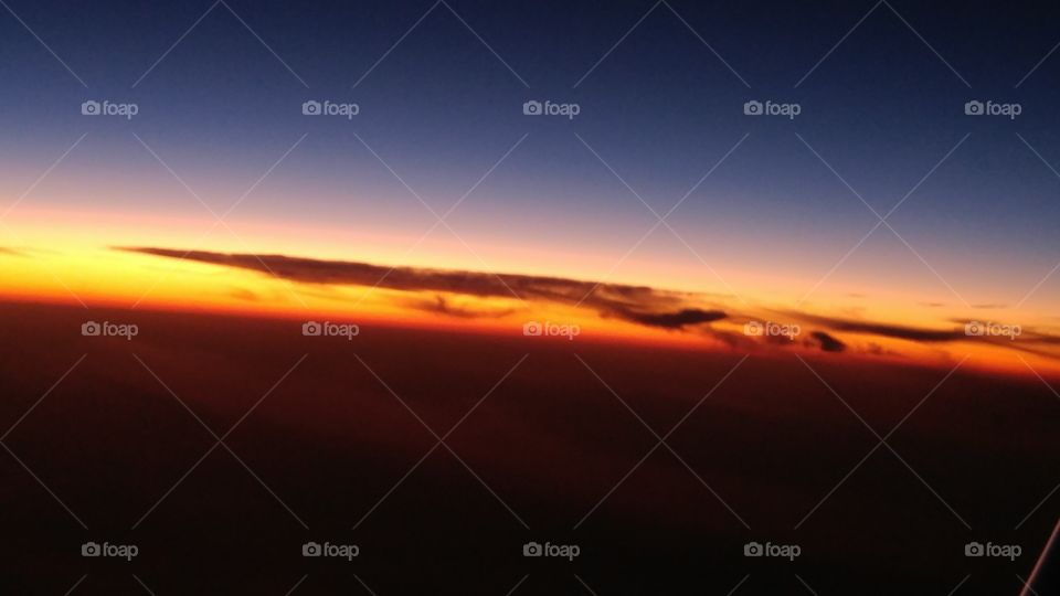 sunrise above the clouds