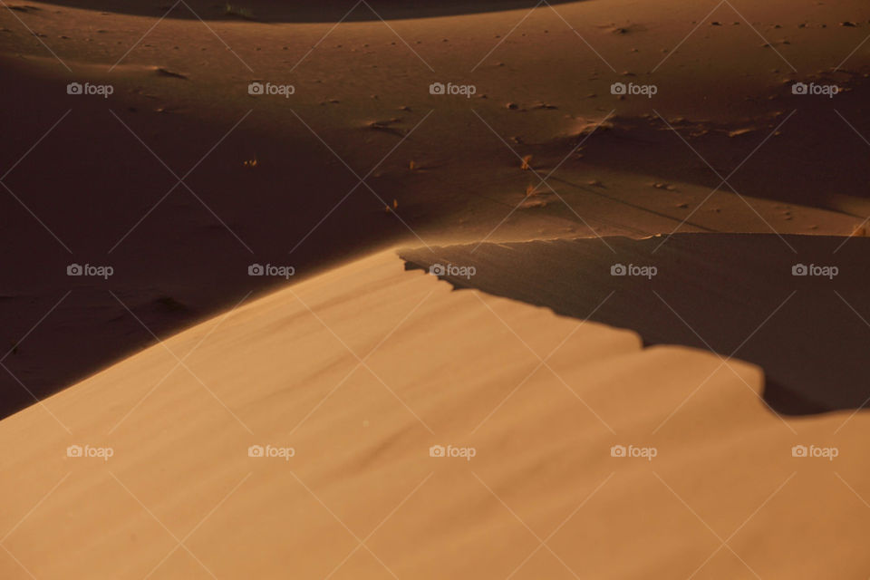 Sand dune in the Sahara desert morocco