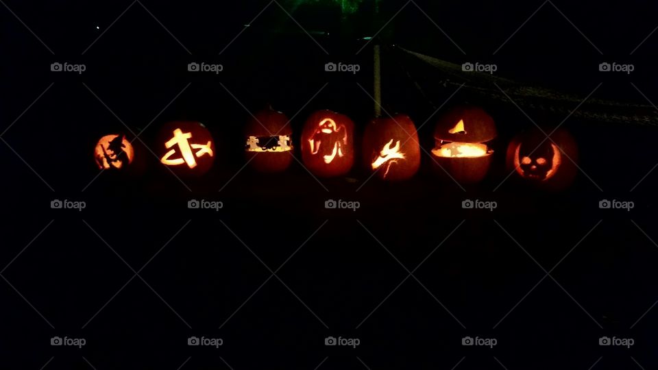 carving pumpkins