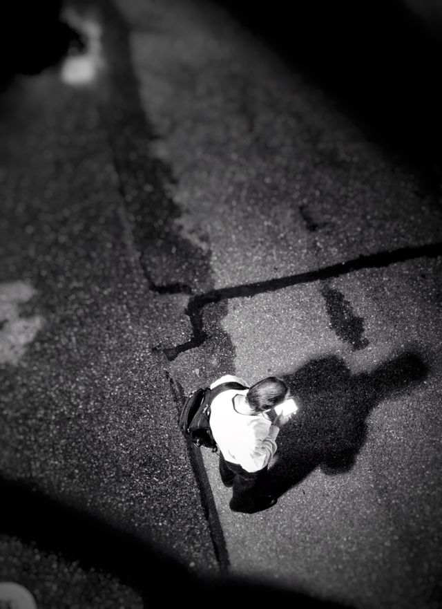 Man waiting for the train 