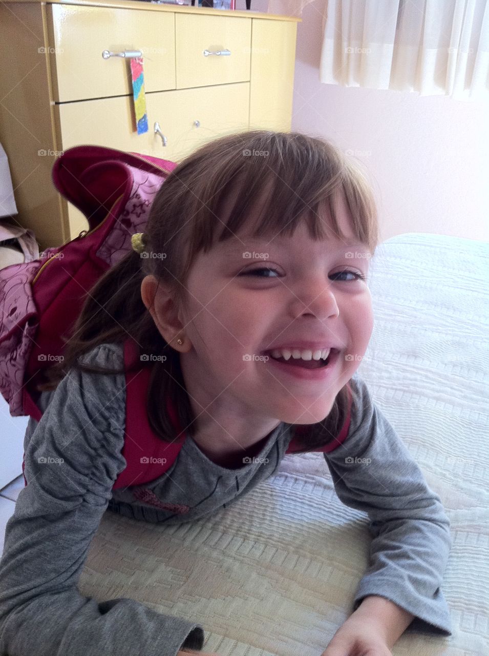O sorriso mais gostoso do mundo - o da milha filha Marina, estampado com pureza e doçura. 