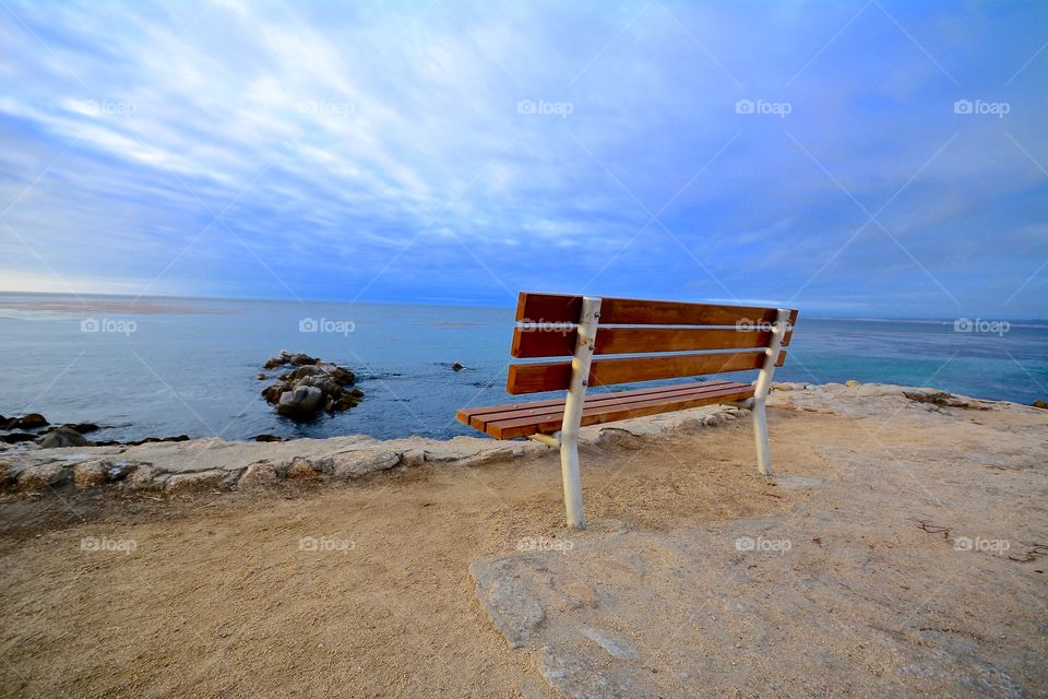 Enjoying the beach and the view at Monterey in California 