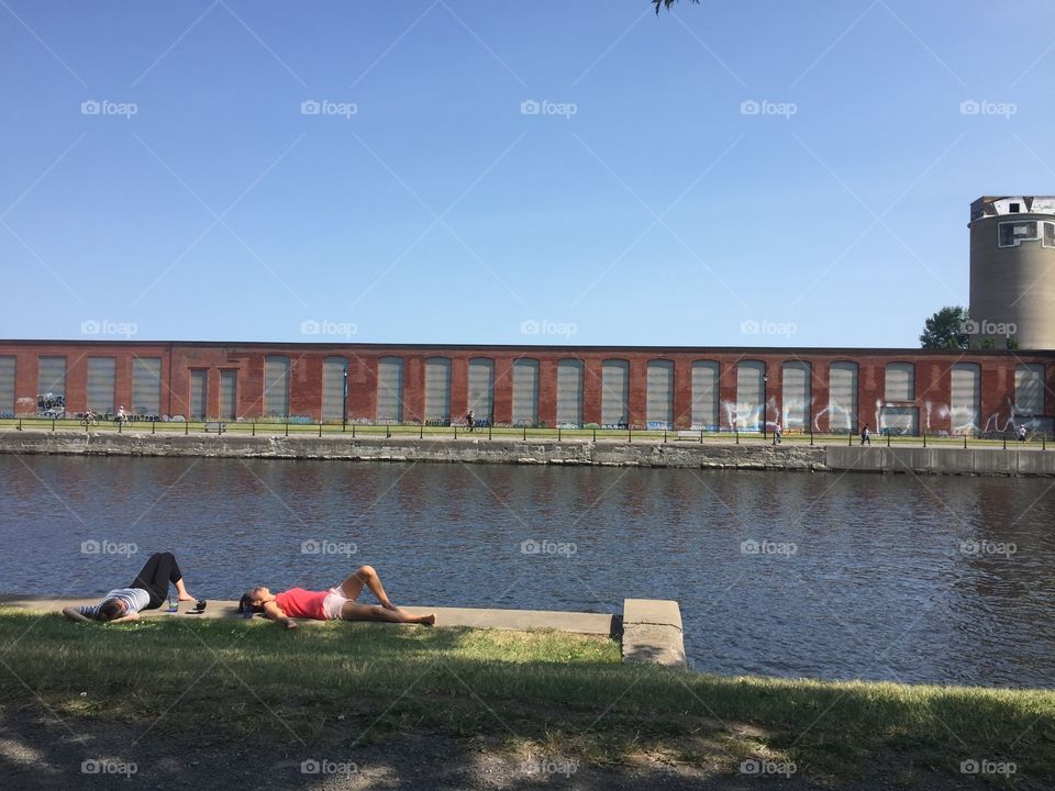 Lazing by the Lachine Canal 