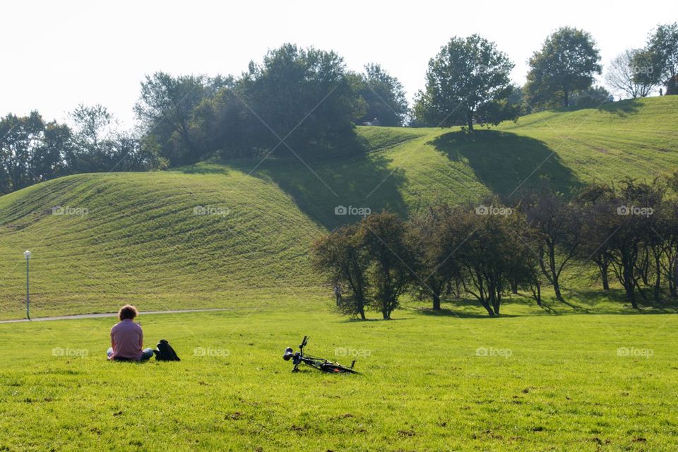 Relaxing at the park 