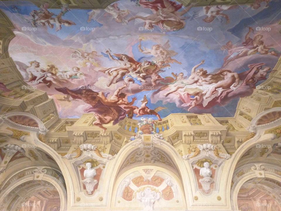 Museum ceiling in Vienna, Austria.