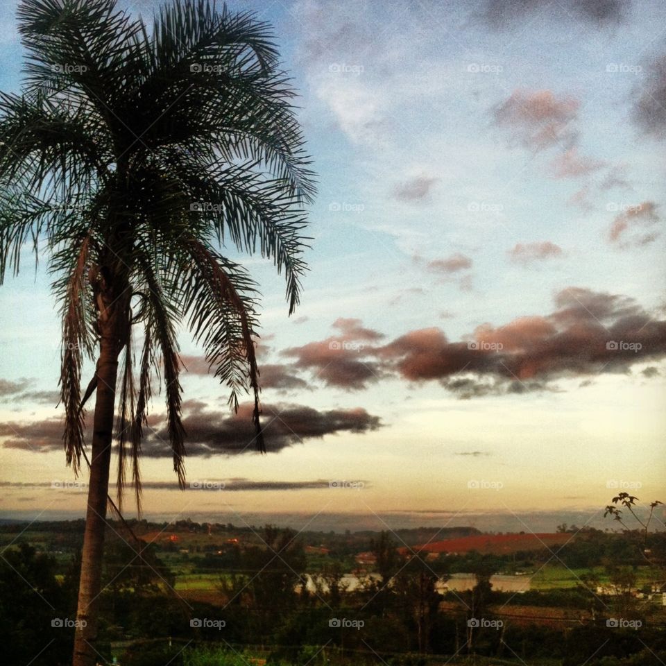 O céu muito bonito despertando para mais um bom dia de vida!