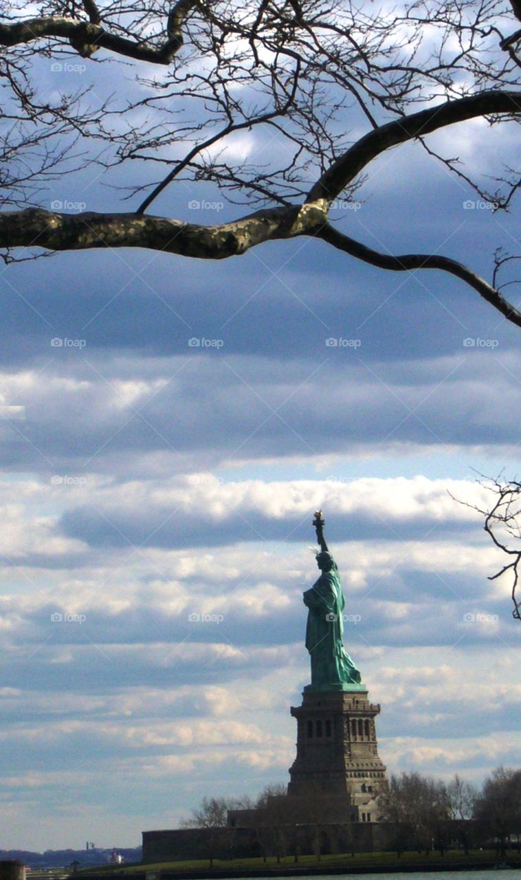 Statue of Liberty. Captured Statue of Liberty from the back.