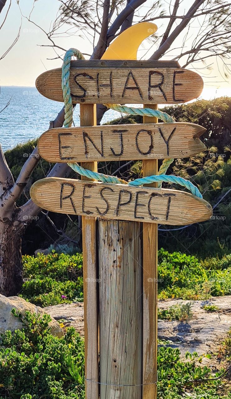 Rustic coastal sign!