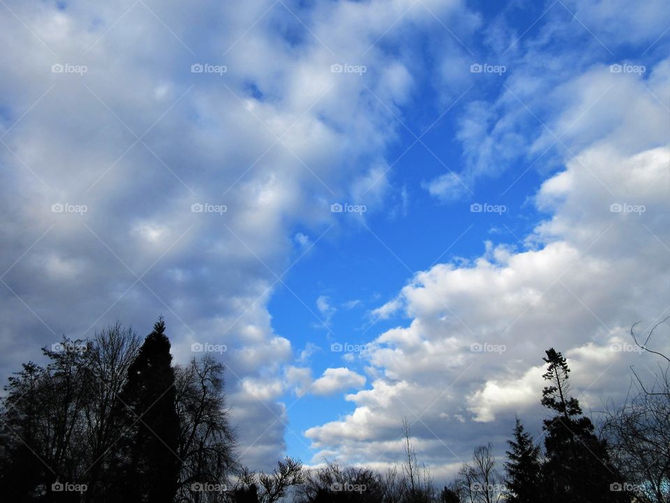 clouds in blue sky