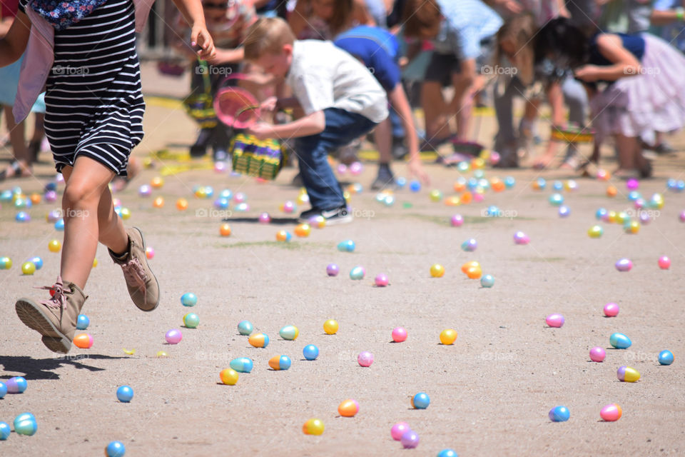 Children excited for Easter egg hunt