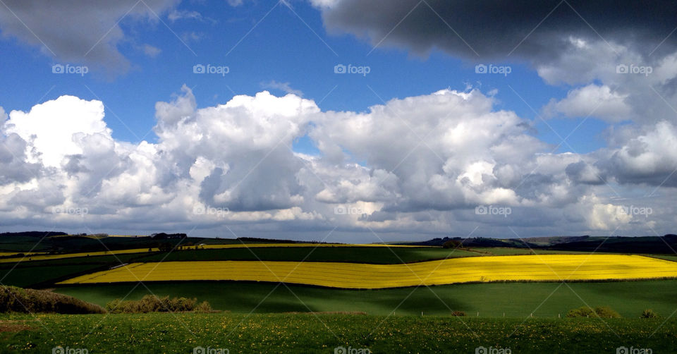 green united kingdom clouds fields by grwiffen