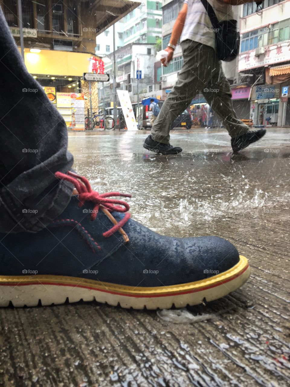Walking in the rain 