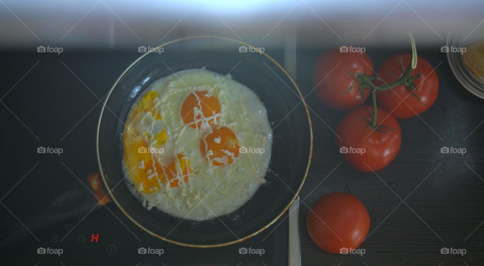 Preparation of omelet