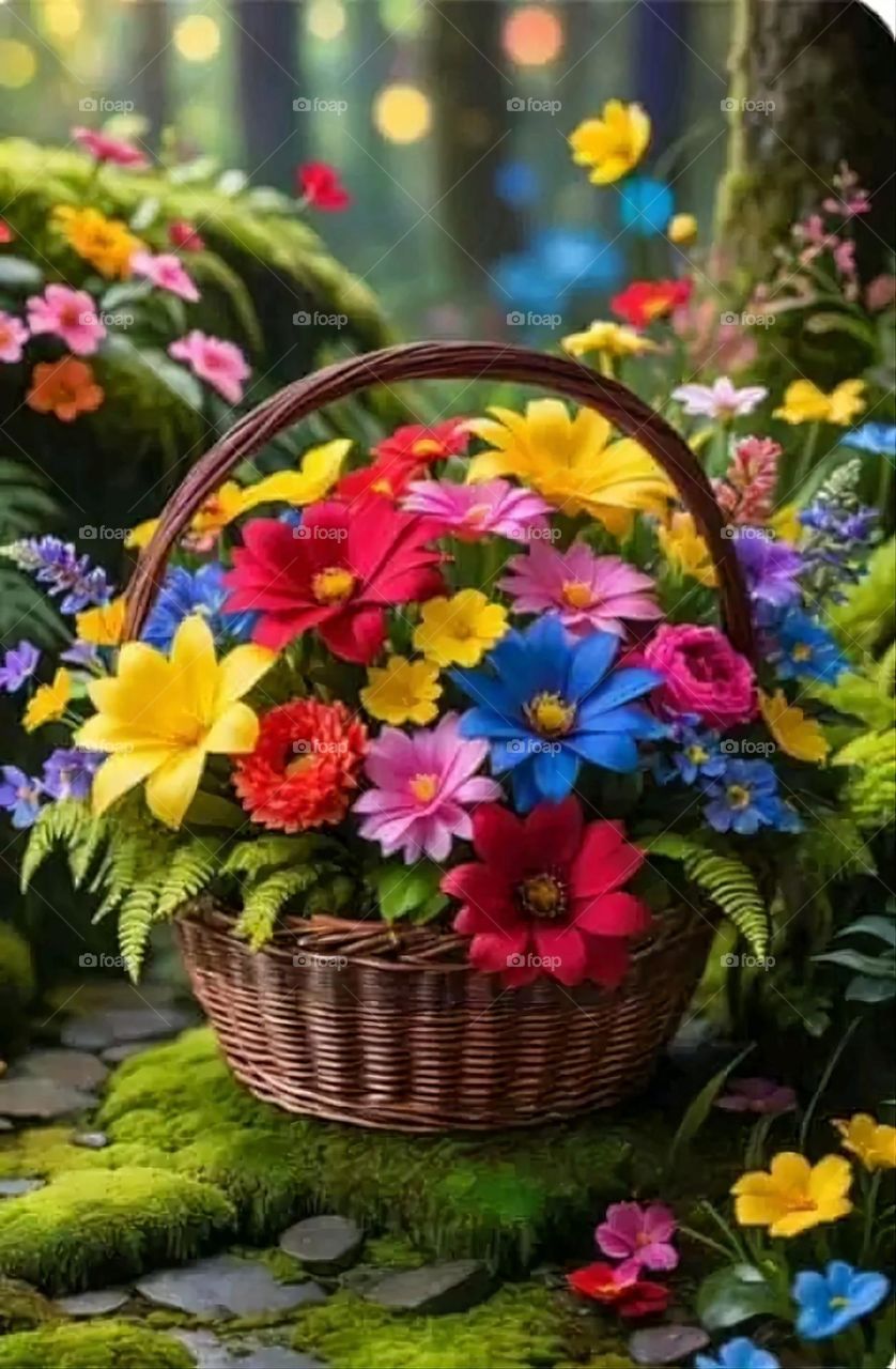 A very beautiful picture, and there is no better picture than it. There is no better picture of green herbs and colorful, red and white roses than it. Glory be to God, the natural and picturesque view, and there is no more