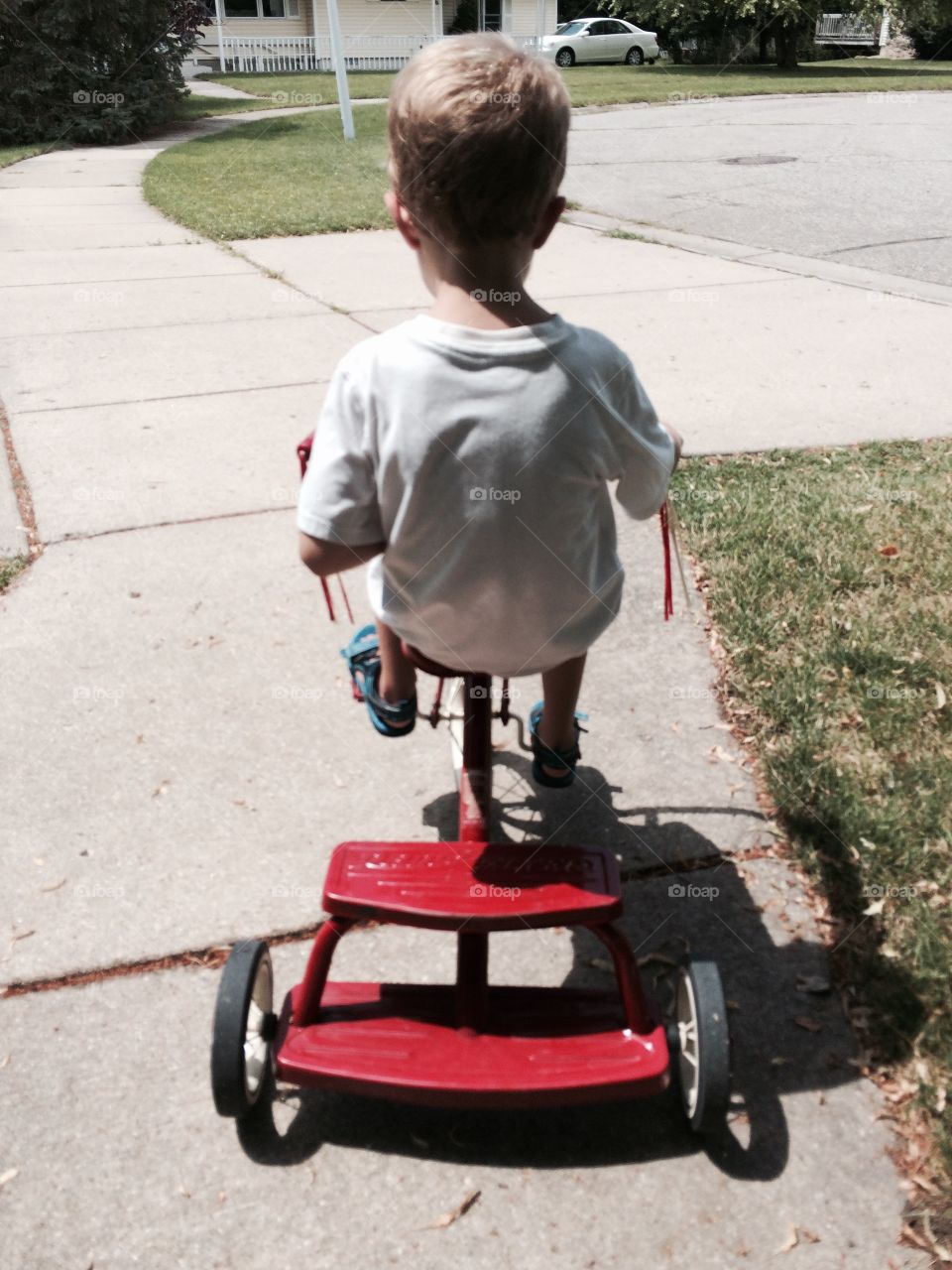 Boy  on trike
