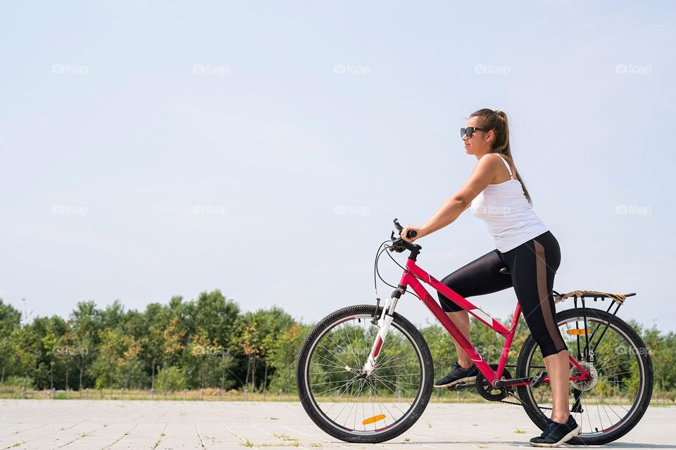 woman on bike