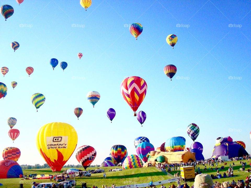 Hot Air Balloons Launch