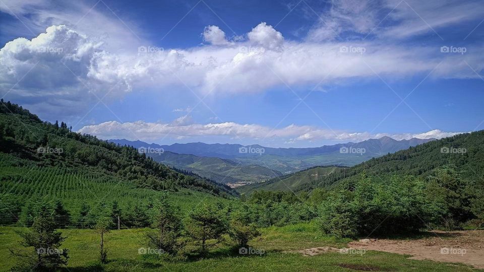 Beautiful Mountain and blue sky 