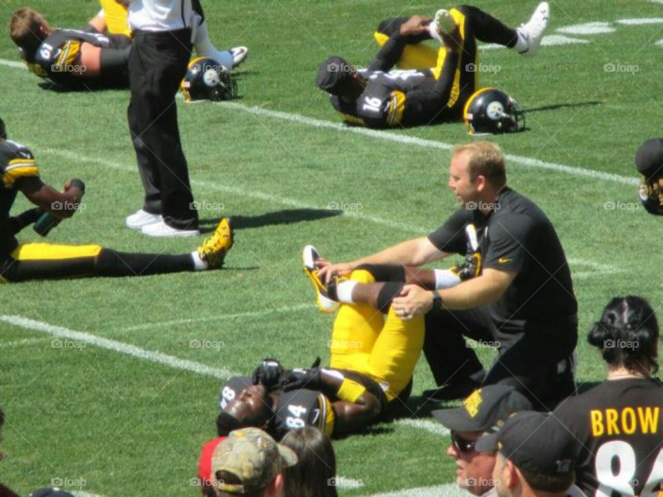 Antonio Brown getting stretched