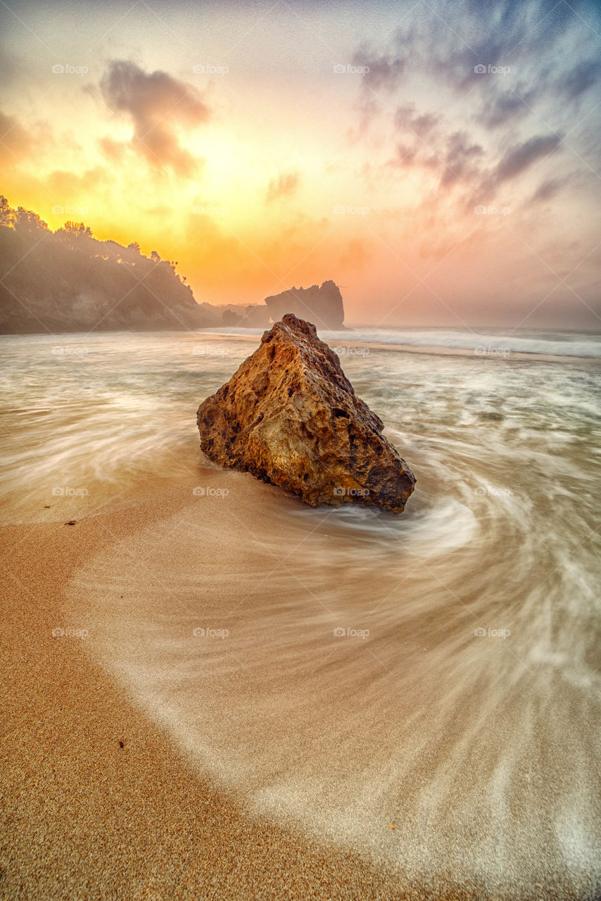 beautiful summer beach Landscape called Jungwok beach.