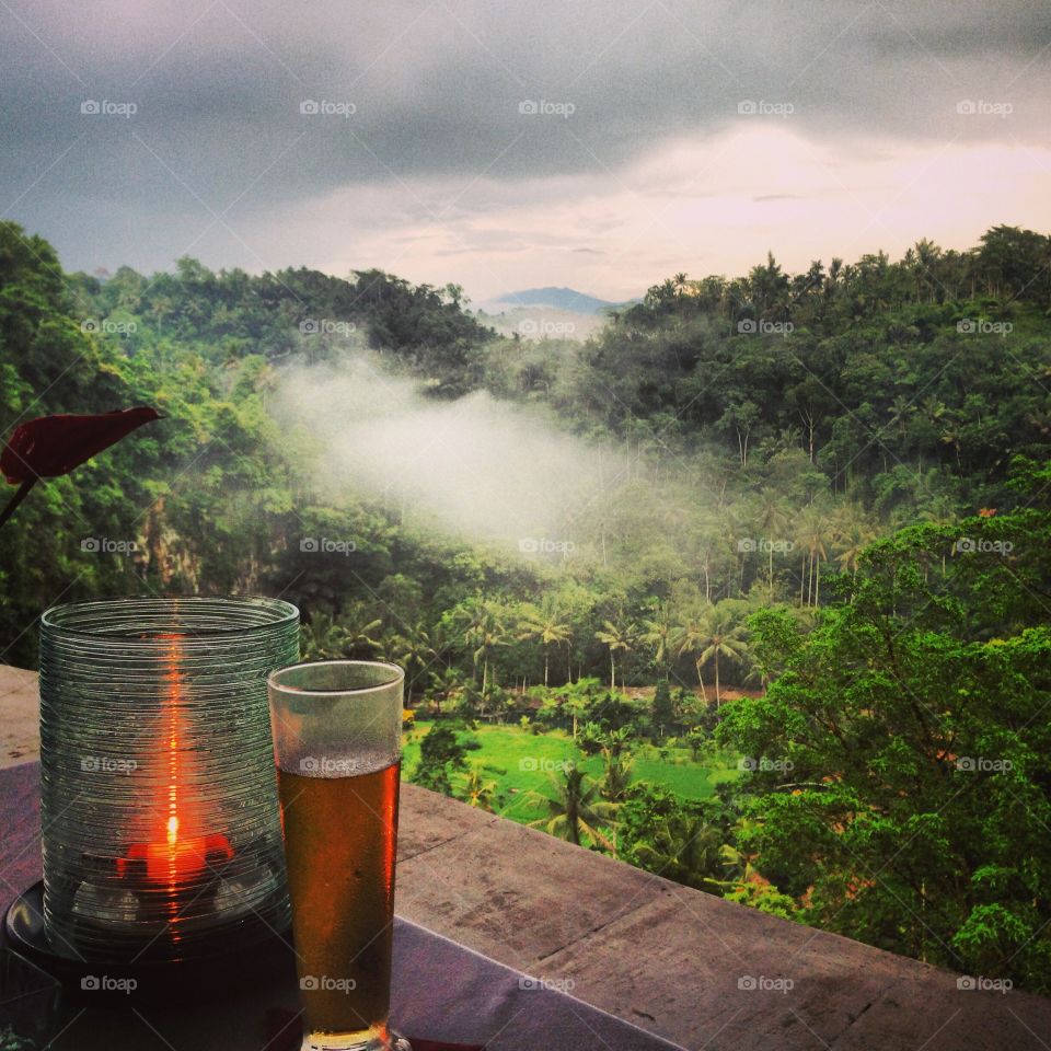 Dinner in the clouds. Taken from Royal Pita Maha restaurant, Ubud, Indonesia