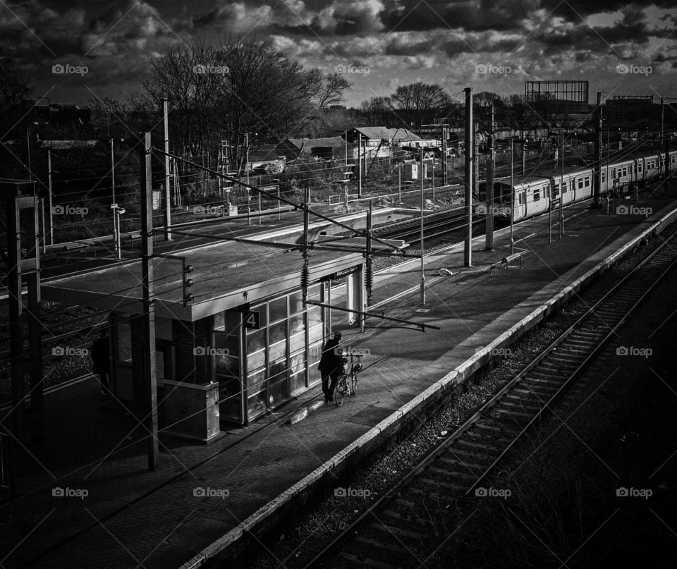 Train. Railway line 