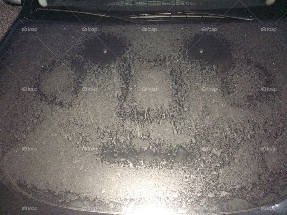 Santa’s face on my car !!!