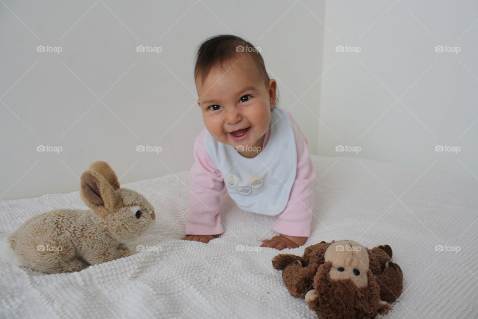 Portrait of a smiling baby