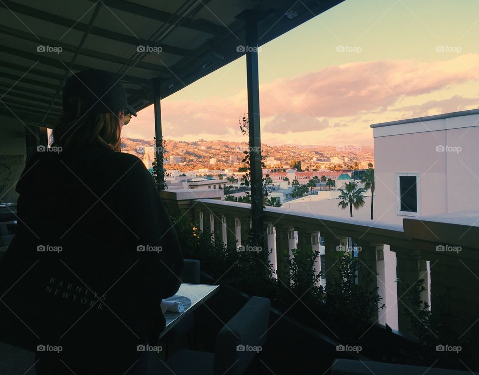 Sunset over the hills 