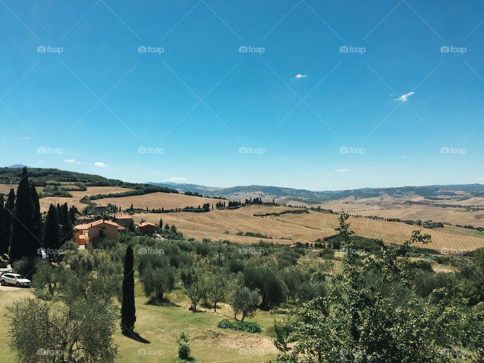 Landscape view at tuscany italy