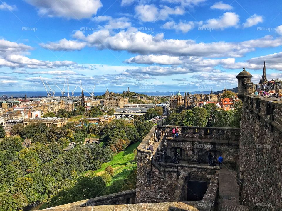 View of Edinburgh from the castle 