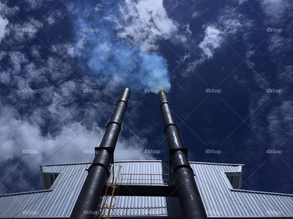 sky view in power plant