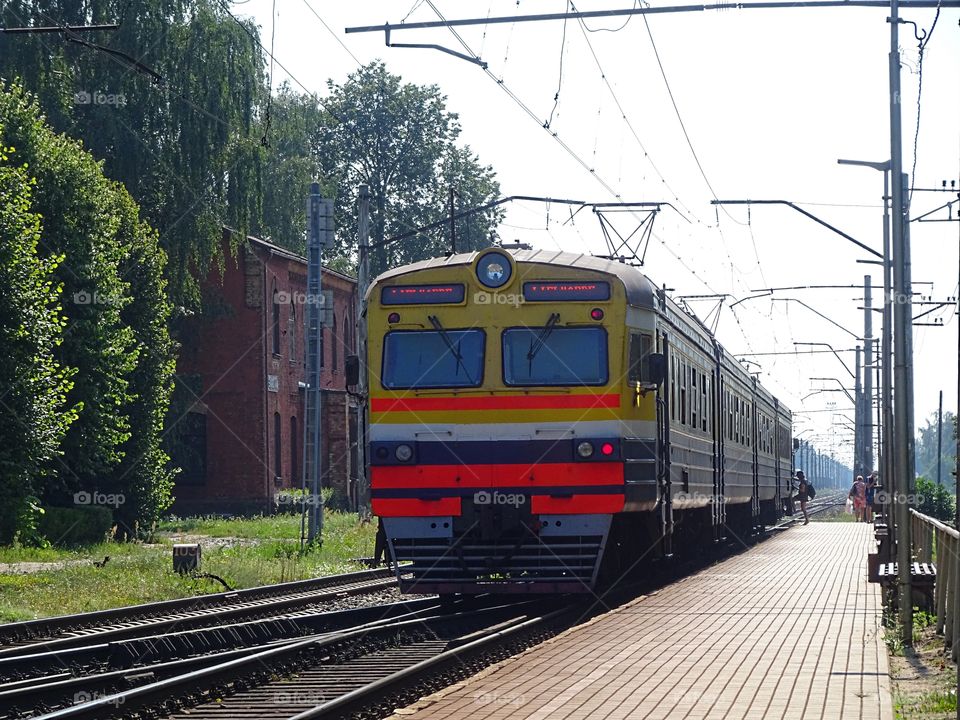 Train arrival to the station