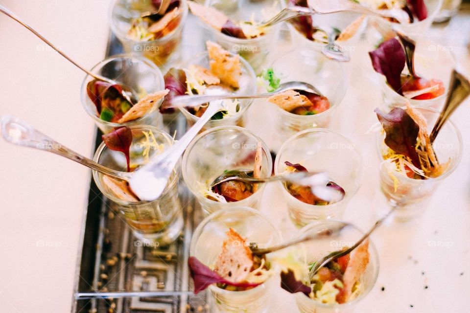 Wedding reception - snacks, finger food, starters, refreshments