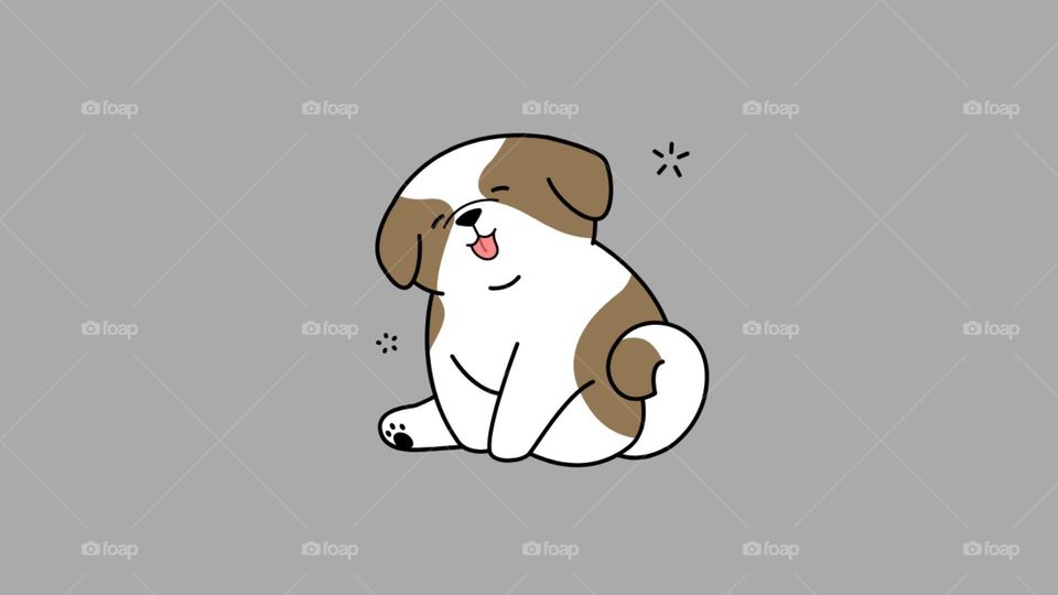 seekor anak anjing yang comel