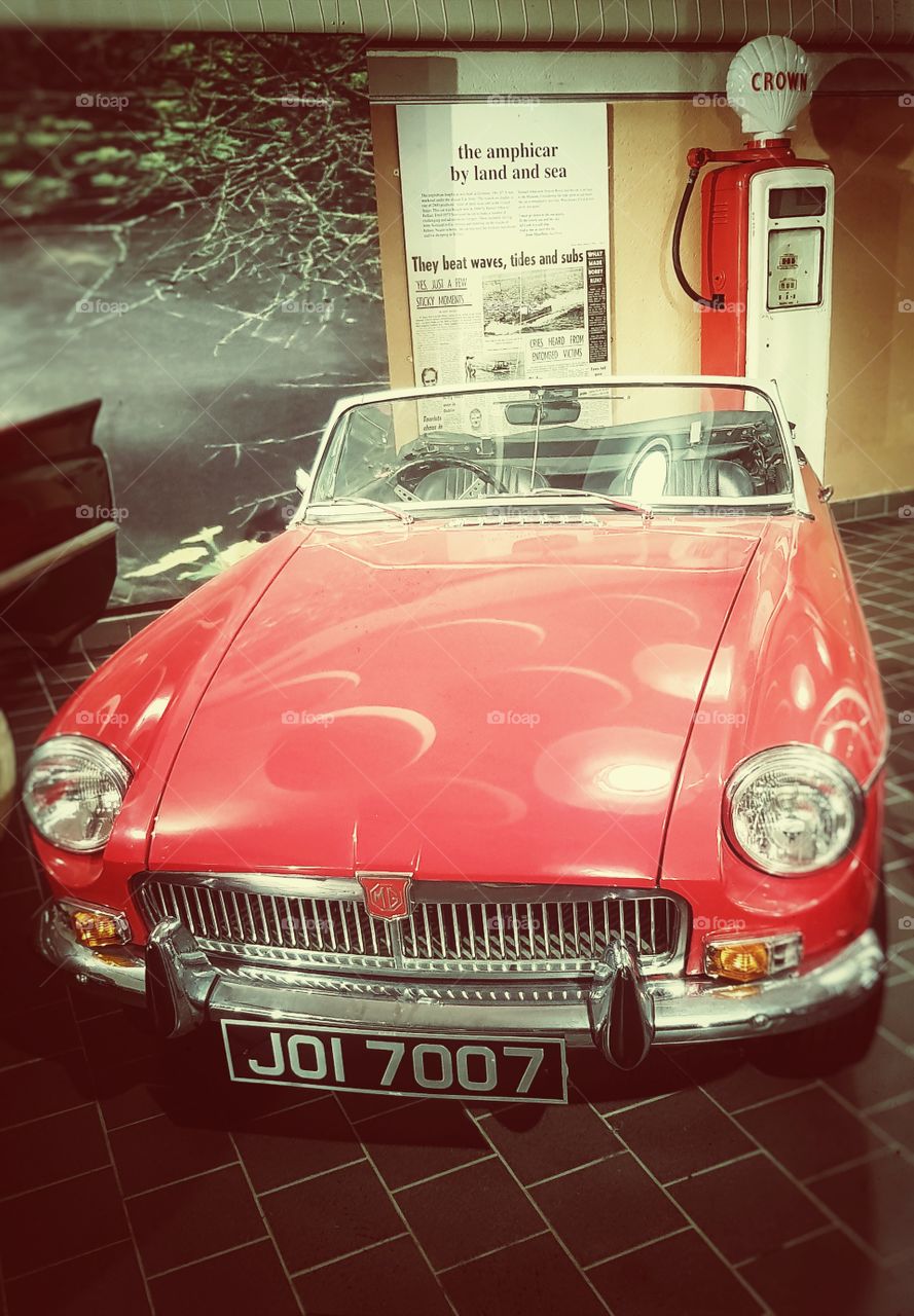 Classic MG at transport museum.