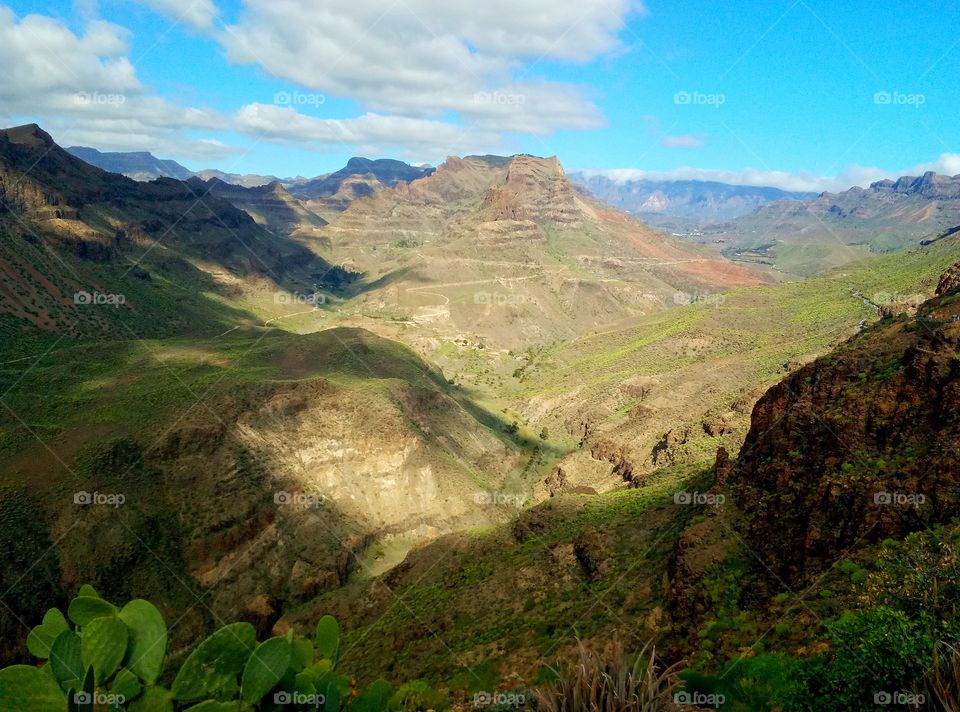 mountains on gran canaria canary island in spain