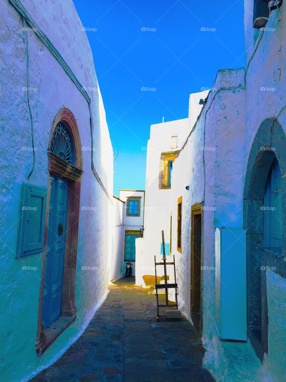 A street in blue 