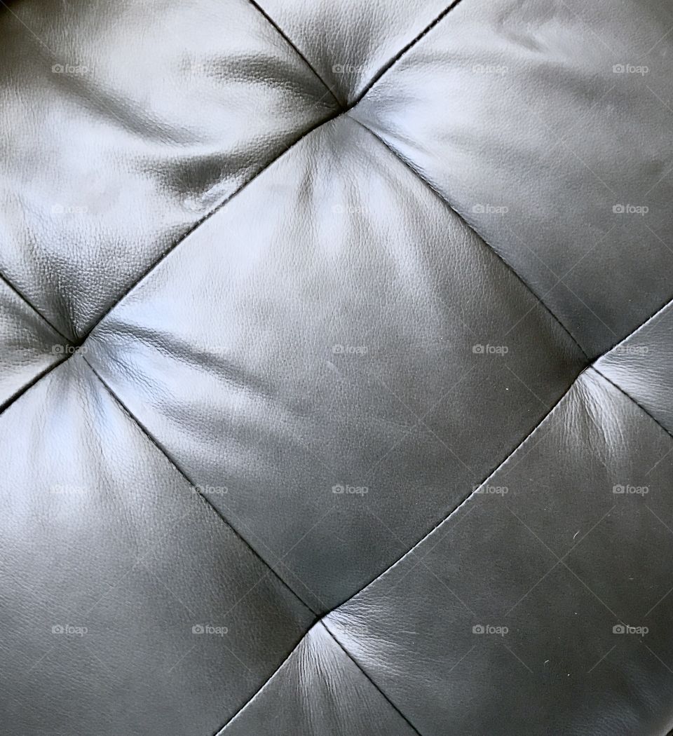 Gray Leather Close-Up