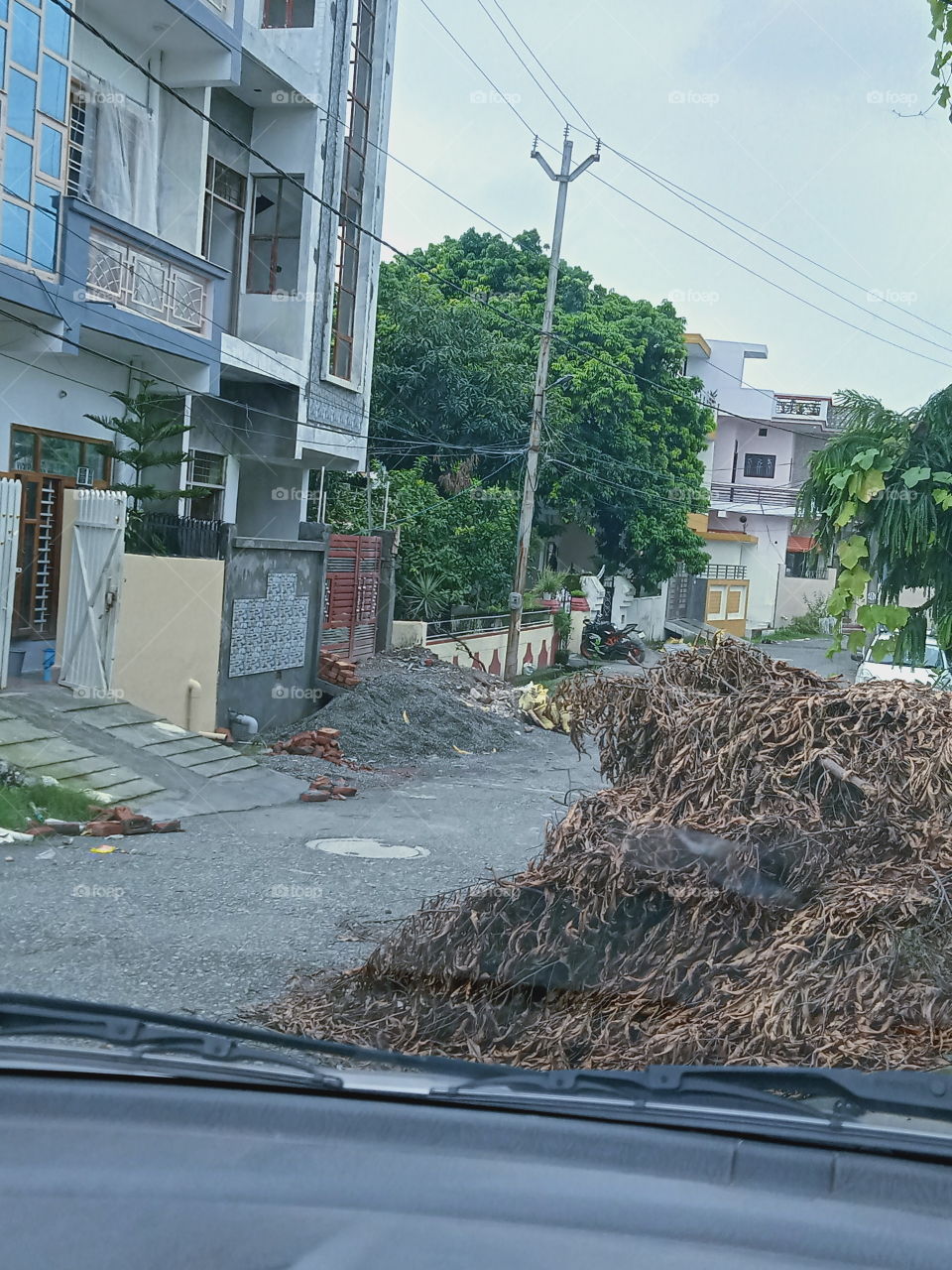 View through windscreen