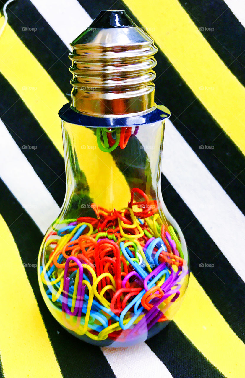 Light bulb idea - paper clips 