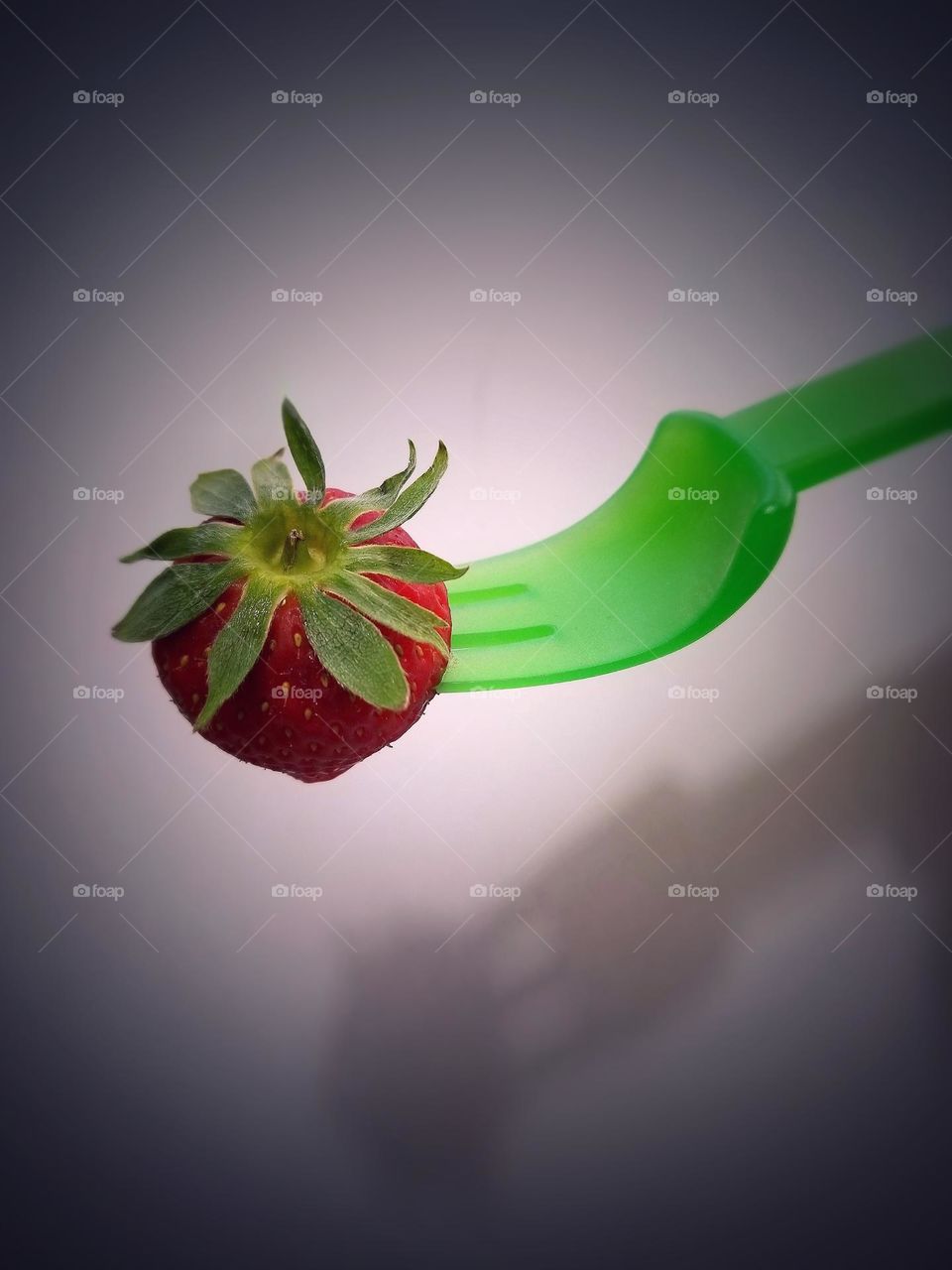 Green Fork with Strawberry