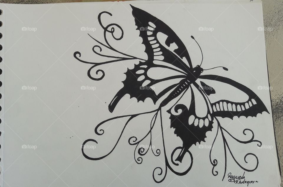 Tatuaje. mariposa